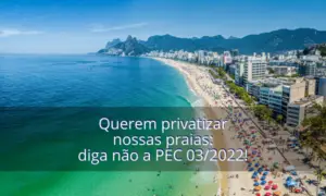 PEC 03/2022 é uma ameaça: diga não para a privatização das praias brasileiras